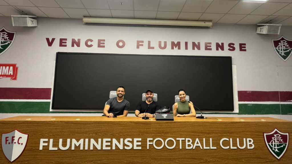 Diretores da Casa do Fitness em visita ao Fluminense FC